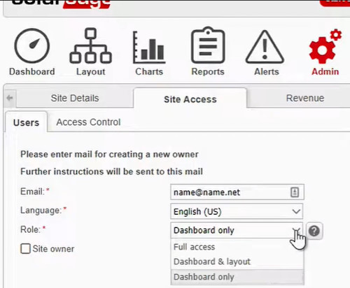 SolarEdge Site owner