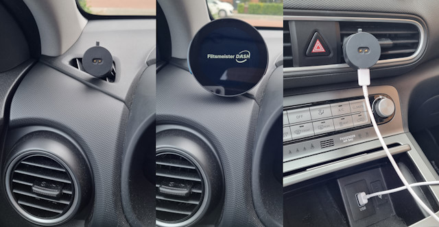 Flitsmeister FM - installatie met ventilatieroosterhouder